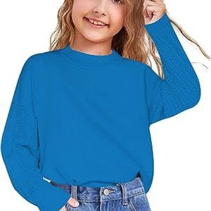 Girls Sweaters Crewneck Long Sleeve Boy Girl Cute Knit Chunky Pullover